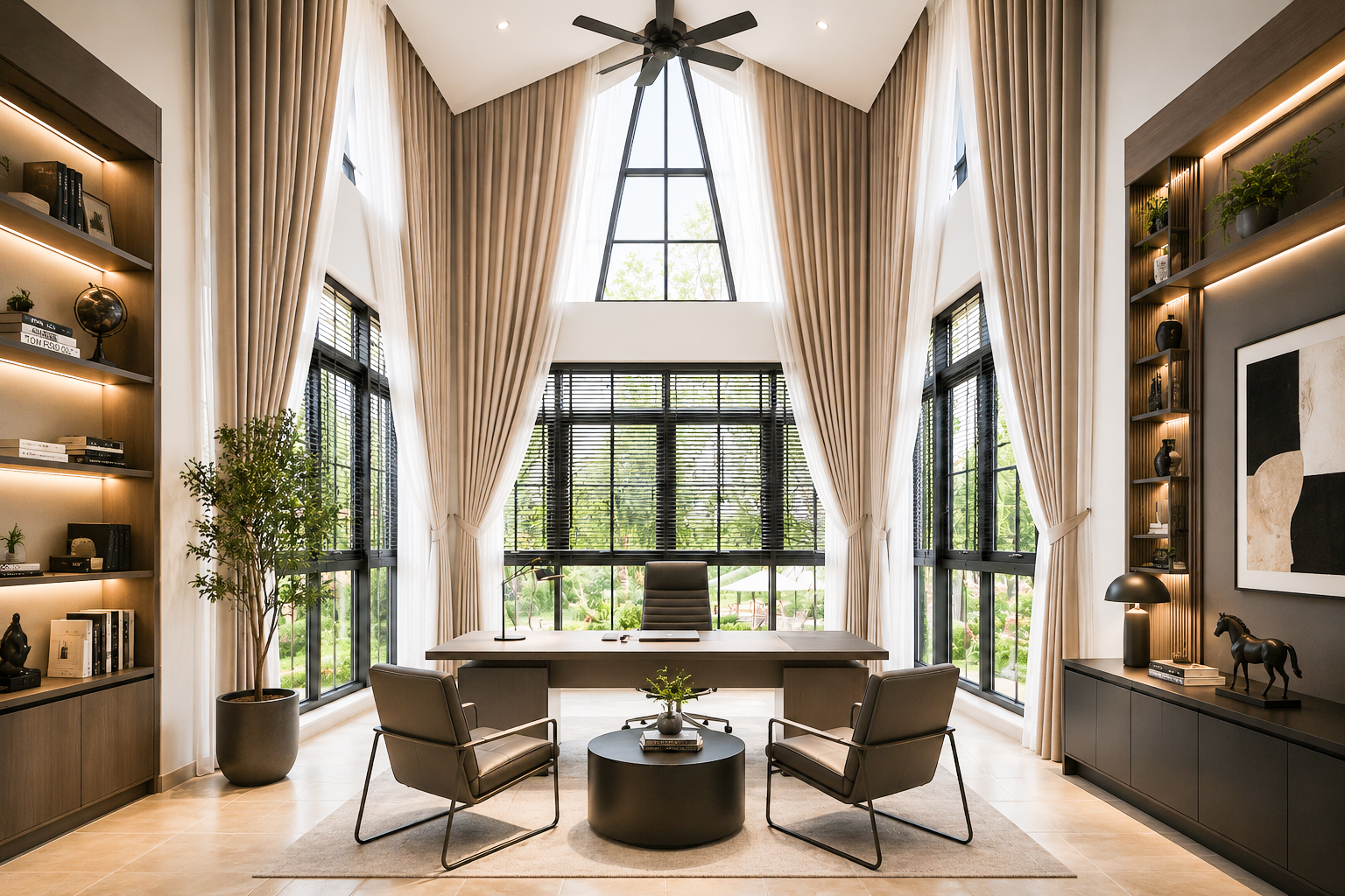 Triangular window - special window curtains